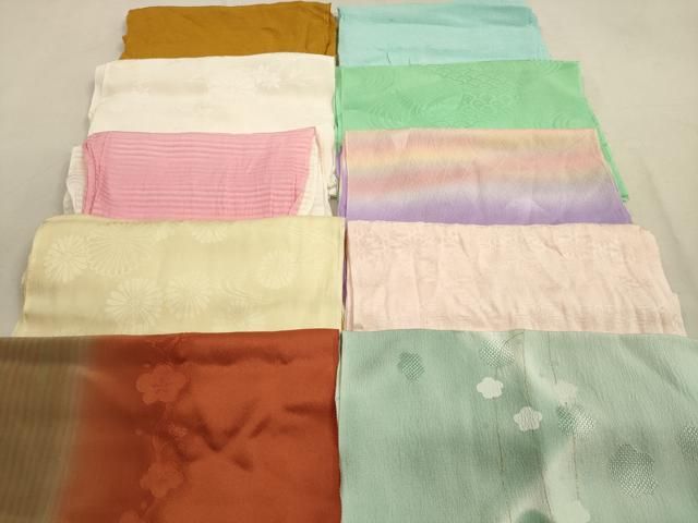 平和屋着物★和装小物　帯揚げ10枚セット　正絹　逸品　DAAZ1559xg 平和屋着物☆和装小物 帯揚げ10枚セット 正絹 逸品 DAAZ1559xg