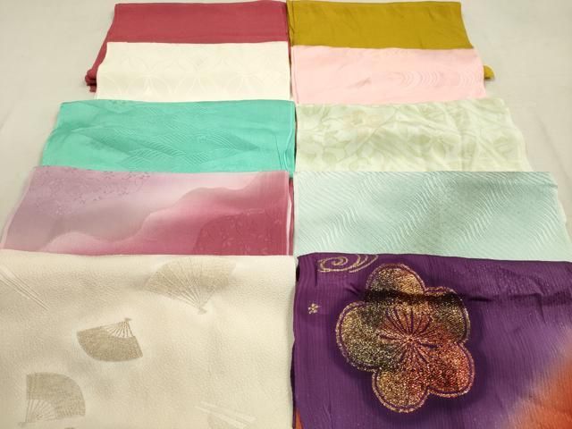 平和屋着物☆和装小物 帯揚げ10枚セット 正絹 逸品 DAAZ1564xg