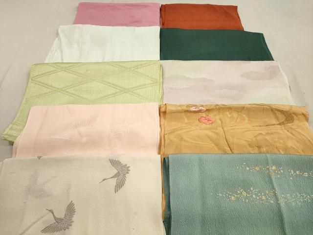 平和屋着物★和装小物　帯揚げ10枚セット　正絹　逸品　DAAZ1567xg 平和屋着物☆和装小物 帯揚げ10枚セット 正絹 逸品 DAAZ1567xg