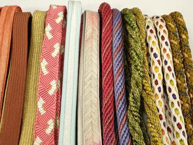 平和屋着物○和装小物 帯締め20本セット 高麗組 笹浪組 ラメ糸 金糸