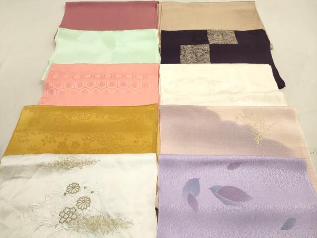 平和屋着物★和装小物　帯揚げ10枚セット　正絹　逸品　DAAZ1644xg 平和屋着物☆和装小物 帯揚げ10枚セット 正絹 逸品 DAAZ1644xg