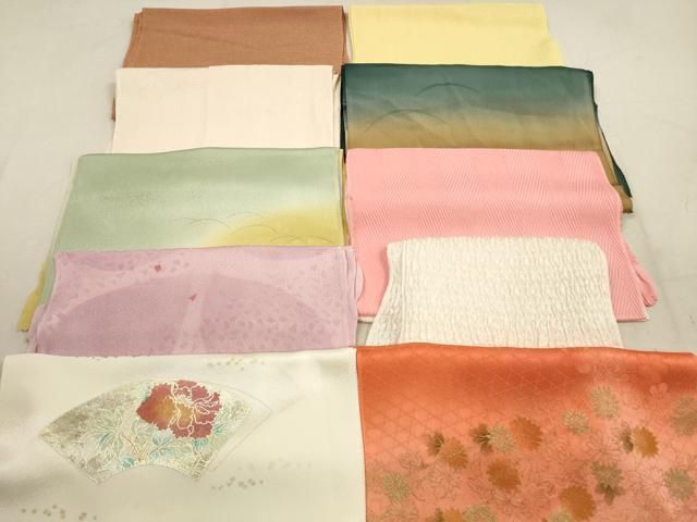 平和屋着物 和装小物 帯揚げ10枚セット 正絹 DAAZ1647xg