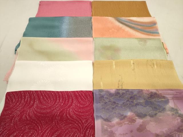 平和屋着物☆和装小物 帯揚げ10枚セット 正絹 逸品 DAAZ1660xg