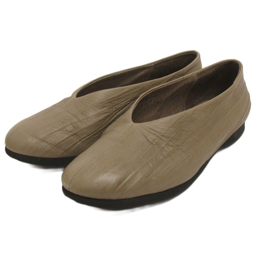 ヨーガンレール JURGEN LEHL レザー スリッポン フラットシューズ