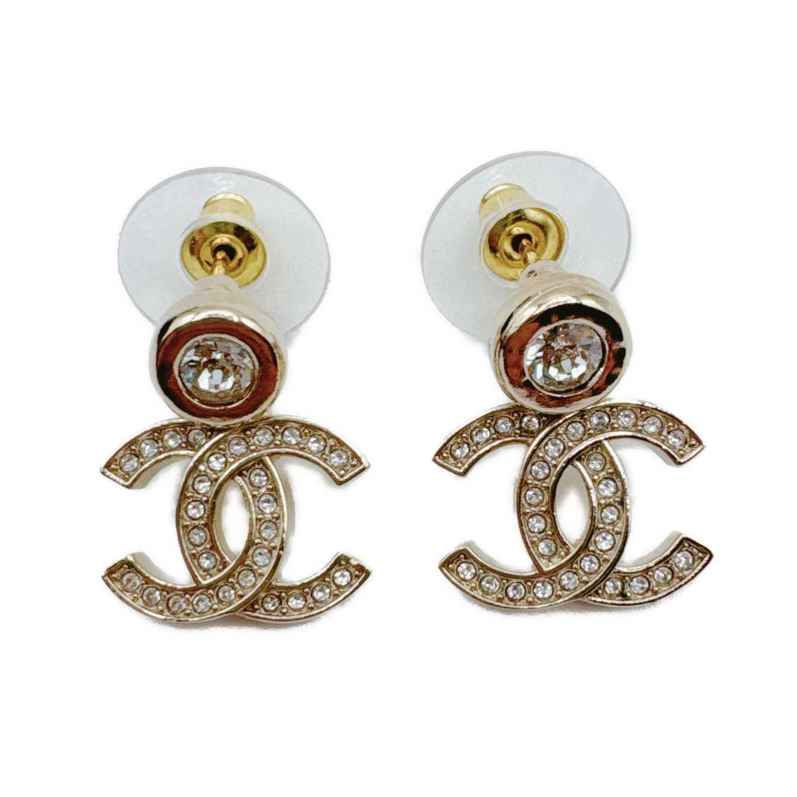 シャネル(CHANEL) ココマーク ラインストーン ピアス ゴールド 2025年