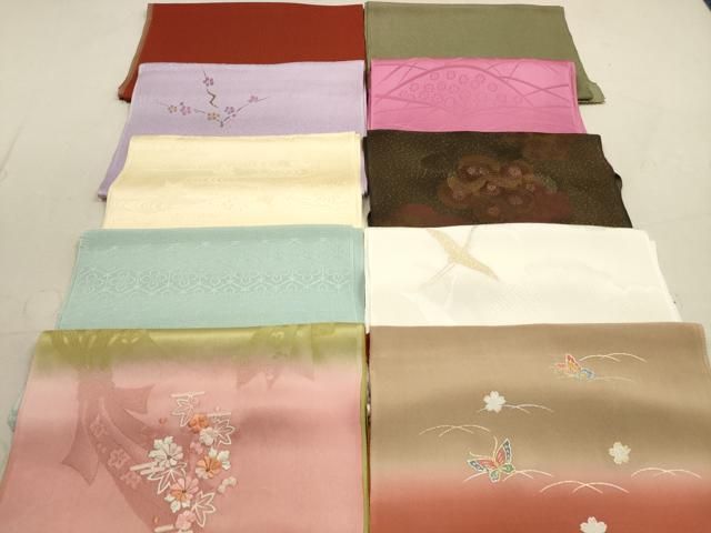 平和屋着物★和装小物　帯揚げ10枚セット　正絹　逸品　DAAZ1664xg 平和屋着物☆和装小物 帯揚げ10枚セット 正絹 逸品 DAAZ1664xg
