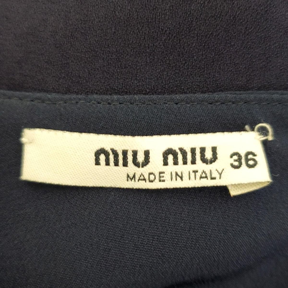 miumiu(ミュウミュウ) ワンピース サイズ36 S レディース美品 - ダーク