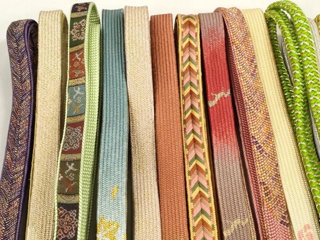 平和屋着物 和装小物 帯締め20本セット 龍村美術織物 手組紐 観世組 亀房 金糸 あり zzz