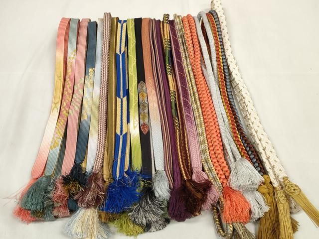 平和屋着物 和装小物 帯締め20本セット 高麗組 角八つ組 あわじ玉 小田巻 亀房 金糸 zzz