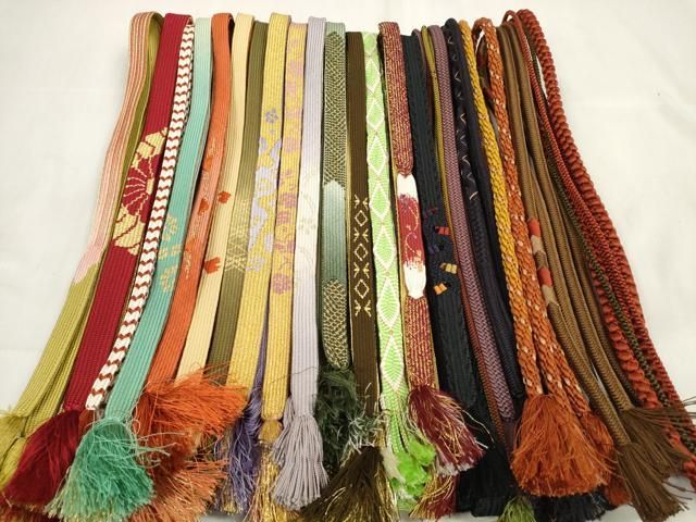 平和屋着物 和装小物 帯締め20本セット 高麗組 冠組 唐組 奈良組 たこ足房 金糸 zzz