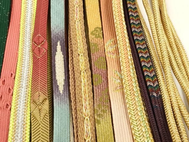  平和屋着物 和装小物 帯締め20本セット 高麗組 笹浪組 冠組 角八つ組 金銀糸 zzz 帯締め 帯留め 帯飾り