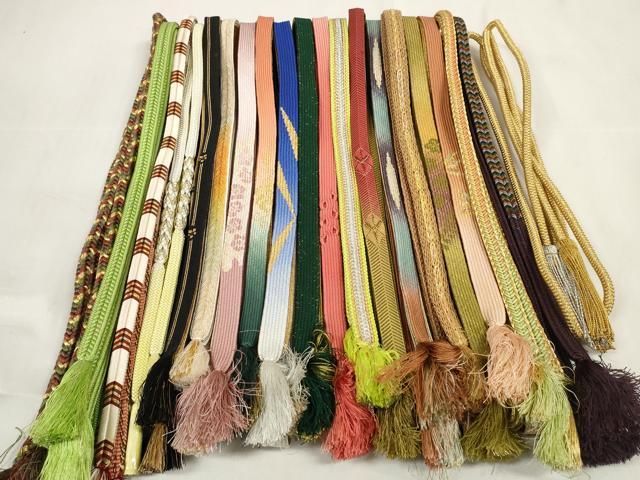 平和屋着物 和装小物 帯締め20本セット 高麗組 笹浪組 冠組 角八つ組 金銀糸 zzz