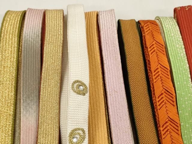 平和屋着物 和装小物 帯締め20本セット 手組 高麗組 鴨川組 ラインストーン 金銀糸 あり zzz