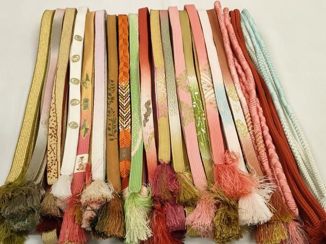 平和屋着物 和装小物 帯締め20本セット 手組 高麗組 鴨川組 ラインストーン 金銀糸 あり zzz