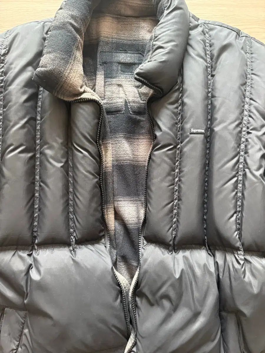 シュプリーム フランネル リバーシブル ファー ジャケット ブラック - 22 FW