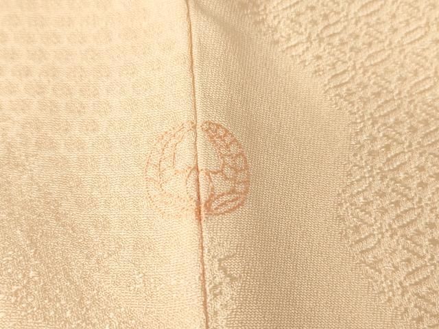  平和屋着物 上質な色無地 正倉院花地紋 洗柿色 正絹 az 色無地 着物