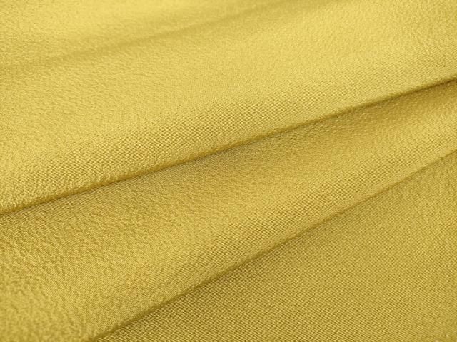 平和屋着物 上質な色無地 芥子色 正絹 az