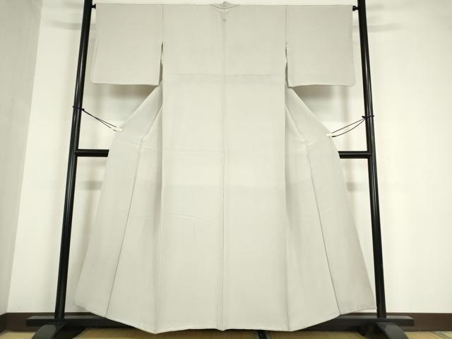 平和屋着物 上質な色無地 白鼠色 正絹 az