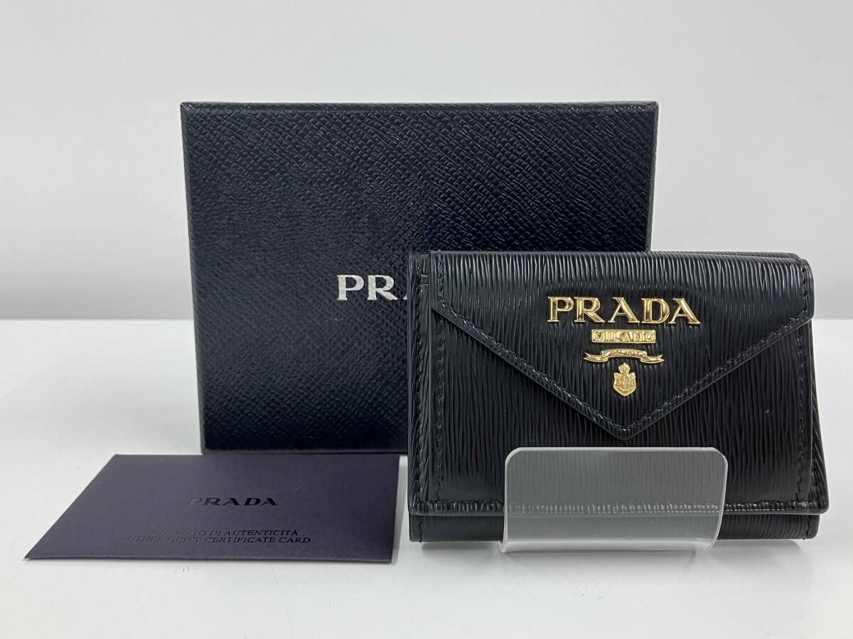 PRADA プラダ 1 MH 021 62 A 三つ折り財布 き
