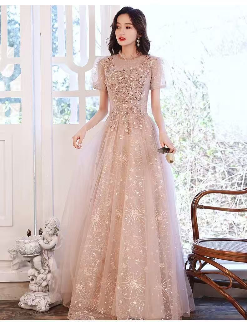 ドレス カクテルドレス ロングドレス パーティードレス ウエディングドレス 発表会 演奏会 ステージドレス 二次会 コンサート コンクール 半袖