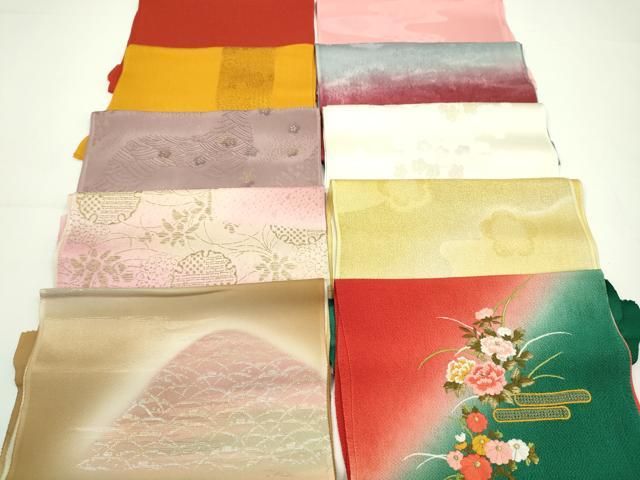 平和屋着物★和装小物　帯揚げ10枚セット　正絹　逸品　CABA9323ju 平和屋着物☆和装小物 帯揚げ10枚セット 正絹 逸品 CABA9237ju