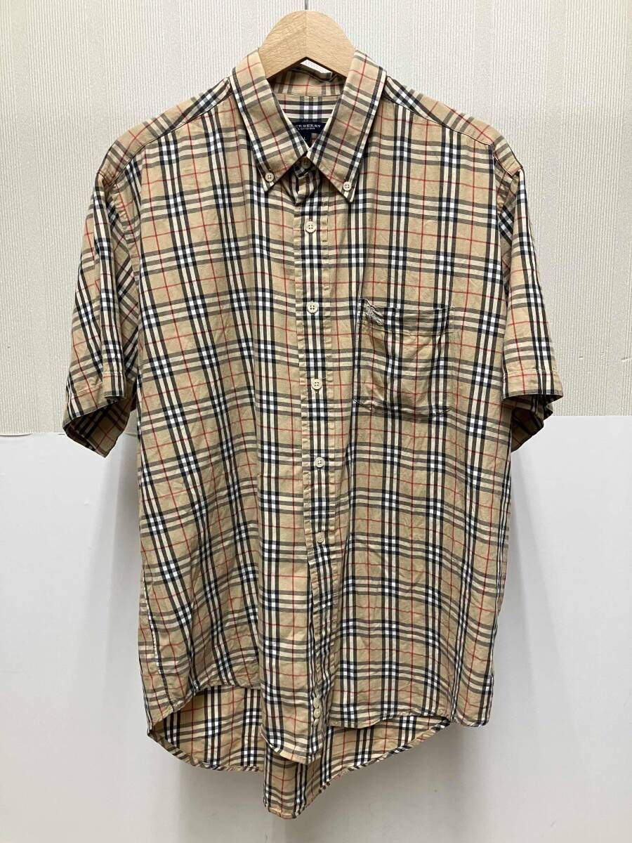 BURBERRY London バーバリーロンドン メンズ ノバチェック半袖シャツ L