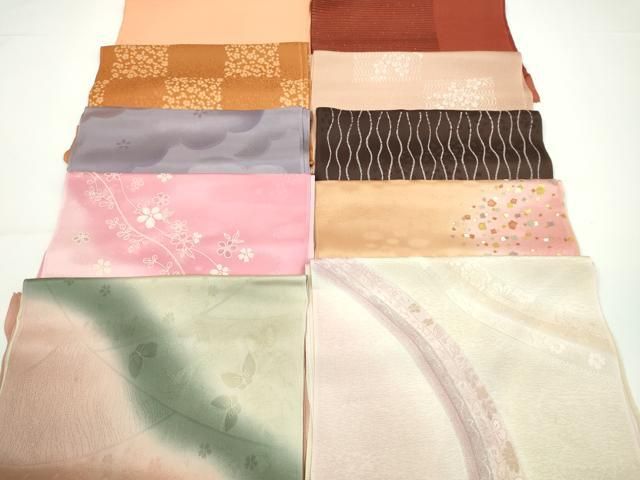 平和屋着物☆和装小物 帯揚げ10枚セット 丹後ちりめん 正絹 逸品