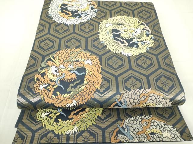 平和屋着物●六通柄袋帯　唐織　丸龍　金糸　正絹　逸品　DAAY9617az 平和屋着物○六通柄袋帯 唐織 丸龍 金糸 正絹 逸品 DAAY9617az - メルカリ
