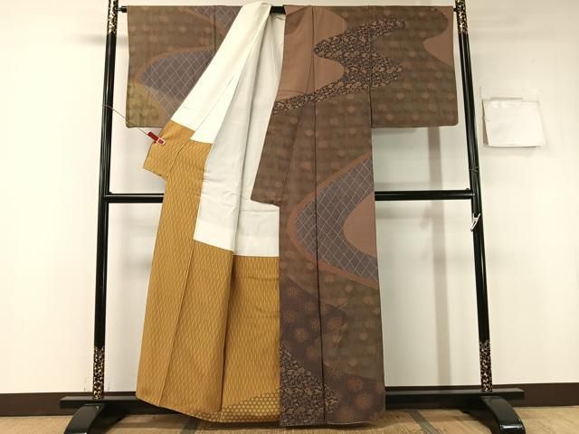 平和屋着物 小紋師 鷲津芳雄 訪問着 道長吉祥花鳥文 金彩 正絹 vp