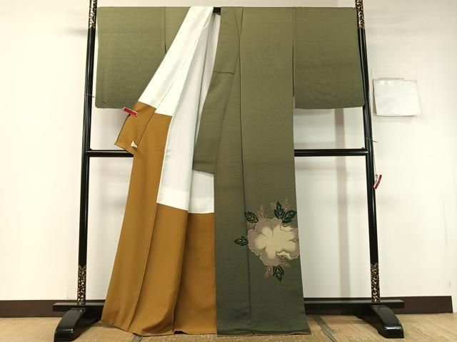 平和屋着物 訪問着 草花文 金彩 やまと誂製 正絹 vp