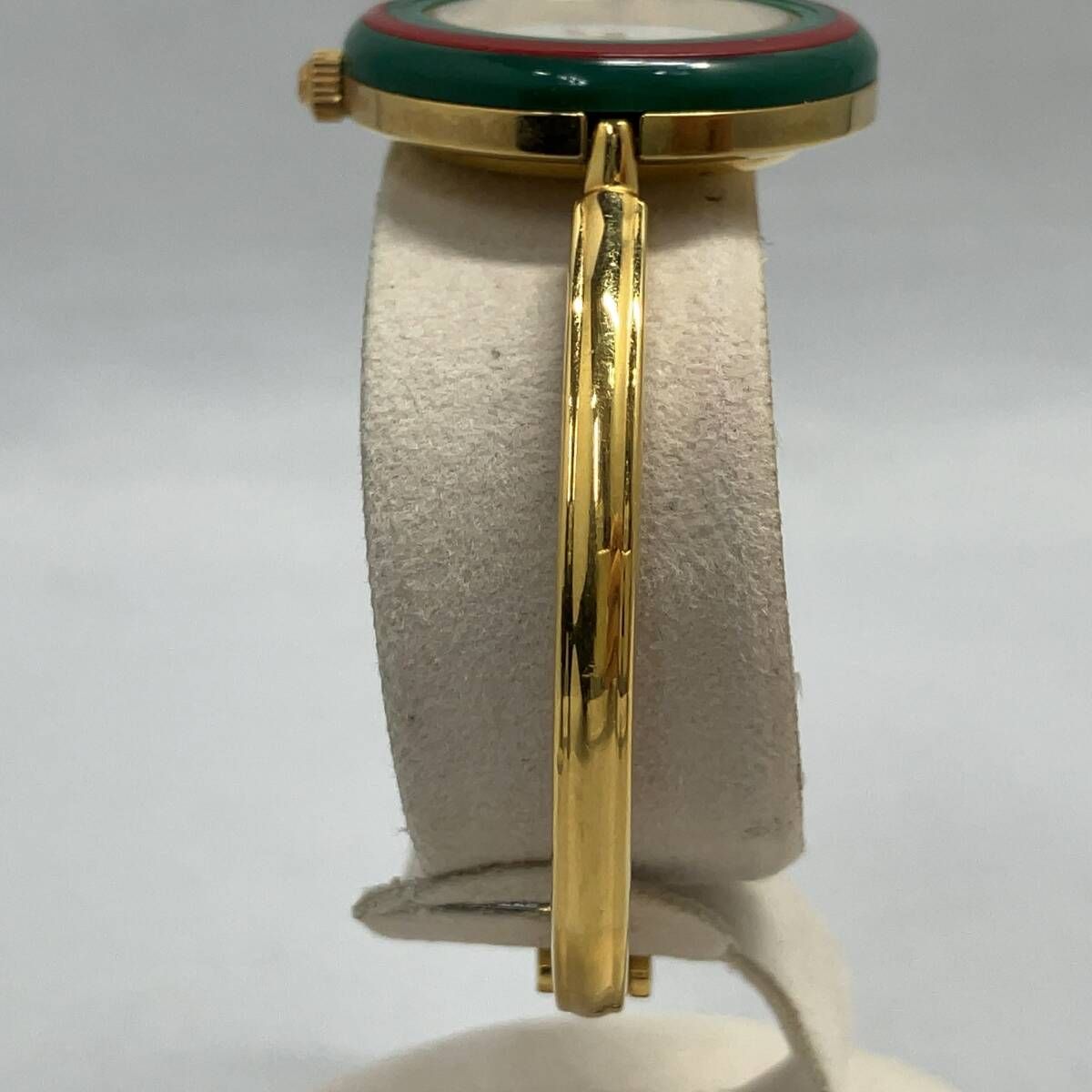 箱有、替えベゼル有】GUCCI グッチ チェンジベゼル ホワイト文字盤