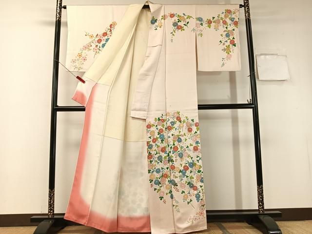 平和屋着物 訪問着 刺繍 枝垂れ花文 金彩 正絹 vp