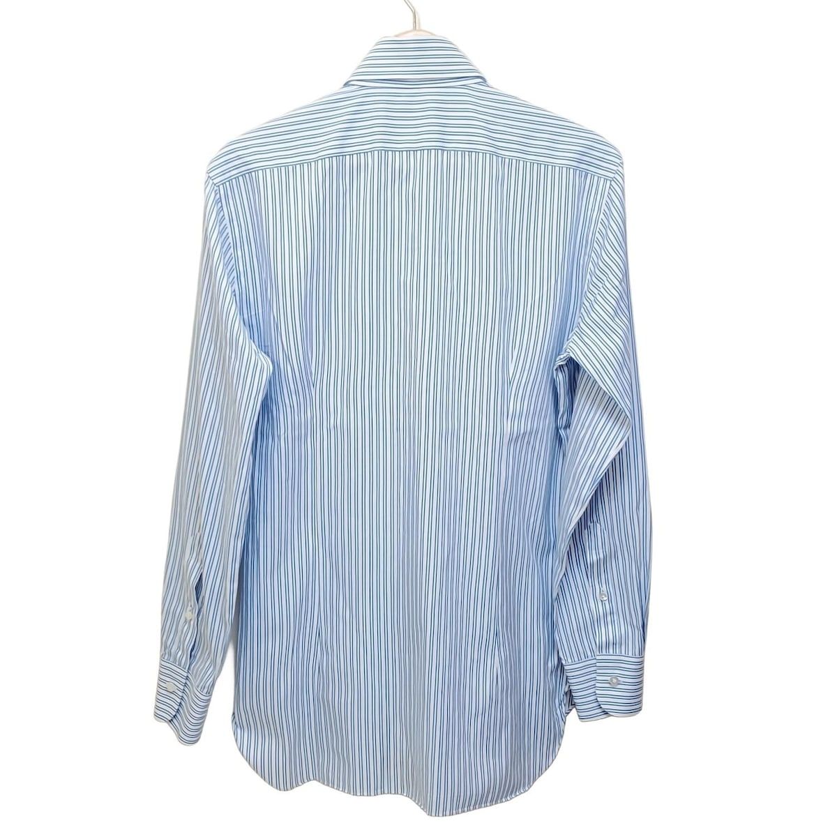 BARBA(バルバ) 長袖シャツ サイズ38 M メンズ美品 - ライトブルー×白