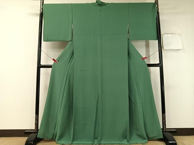 平和屋着物 上質な色無地 木賊色 ますいわ屋扱い 正絹 vp