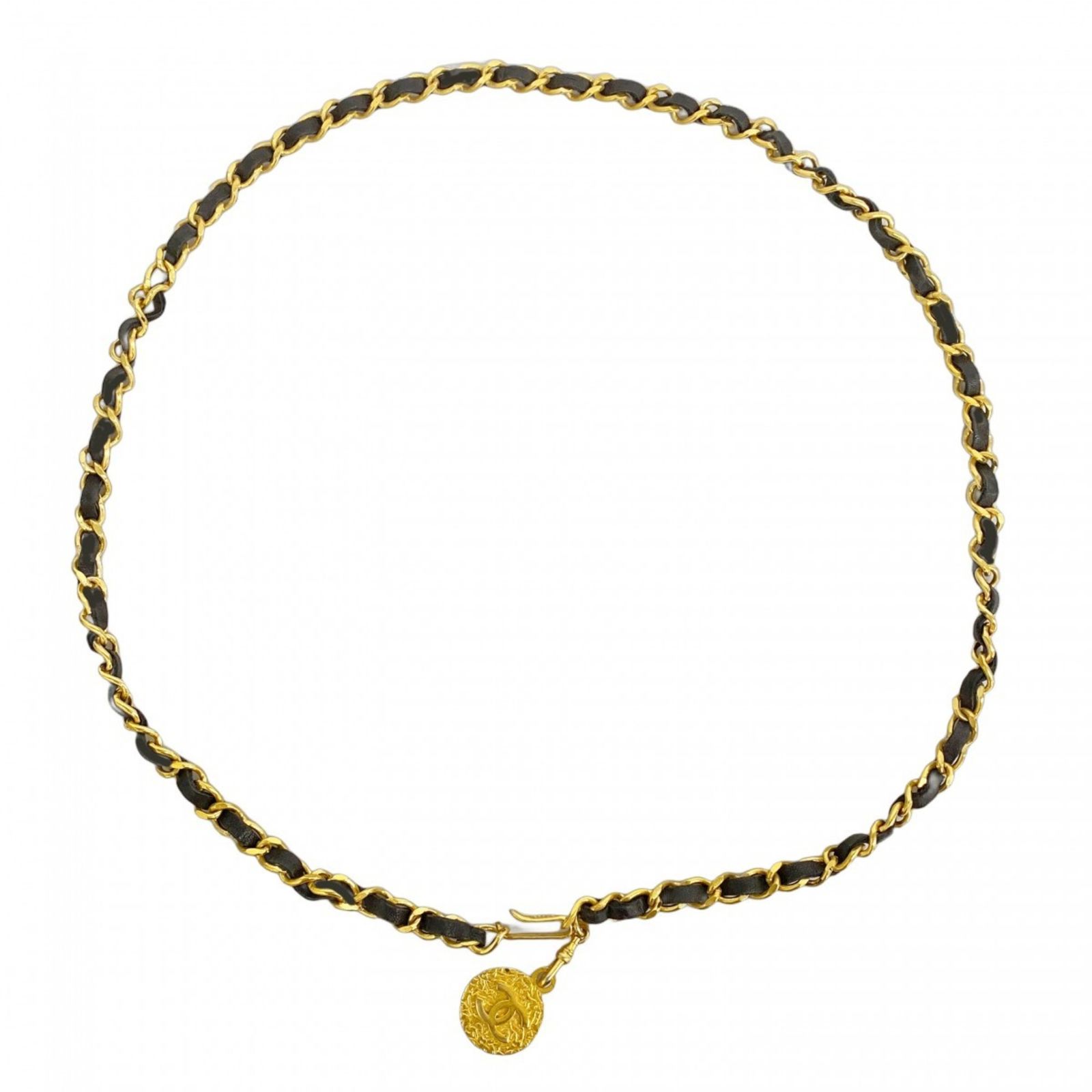 シャネル Chanel ベルト チェーン ブラック レディース