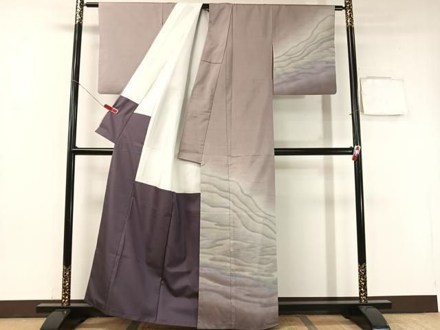 平和屋着物 本場大島紬 訪問着 霞文 正絹 vp