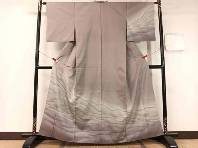 平和屋着物 本場大島紬 訪問着 霞文 正絹 vp