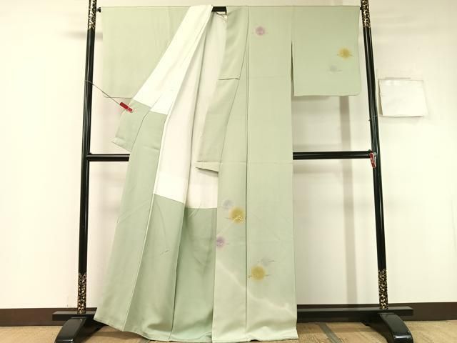 平和屋着物 訪問着 竹屋町刺繍 雪輪箔散らし 暈し染め 金銀彩 正絹 vp