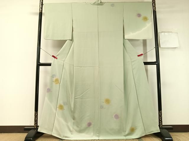 平和屋着物 訪問着 竹屋町刺繍 雪輪箔散らし 暈し染め 金銀彩 正絹 vp