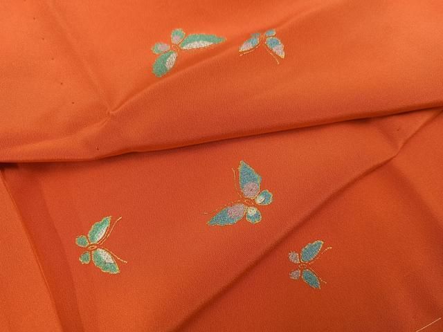  平和屋着物 長襦袢 無双仕立て 舞蝶文 金彩 正絹 ph 長襦袢 長襦袢 半襦袢