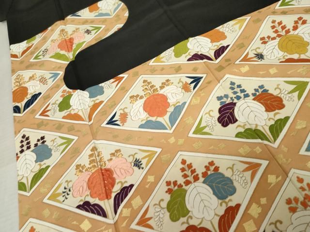 平和屋着物○銀座 志ま亀 黒留袖 駒刺繍 桐文 金彩 たとう紙付き 正絹