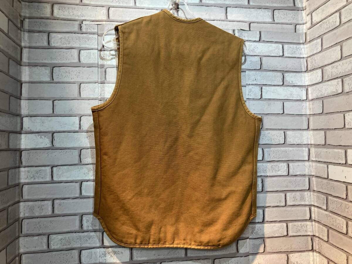 Carhartt カーハート ベスト70 s 裏ボア ダック地 Scovill Sサイズ ブラウン アメリカンカジュアル
