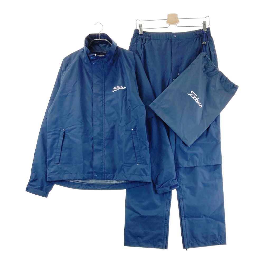 サイズ M タイトリスト レインウェア セットアップ ネイビー系 ゴルフウェア メンズ ストスト