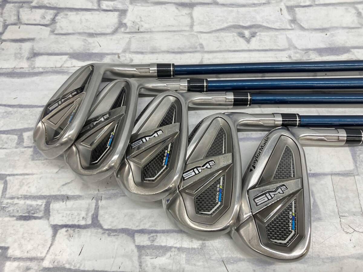 TaylorMade テーラーメイド SIM 2 MAX シム トゥ マックス OS 5 S TM 60 FLEX 7 8 9 P A 5本 アイアンセット