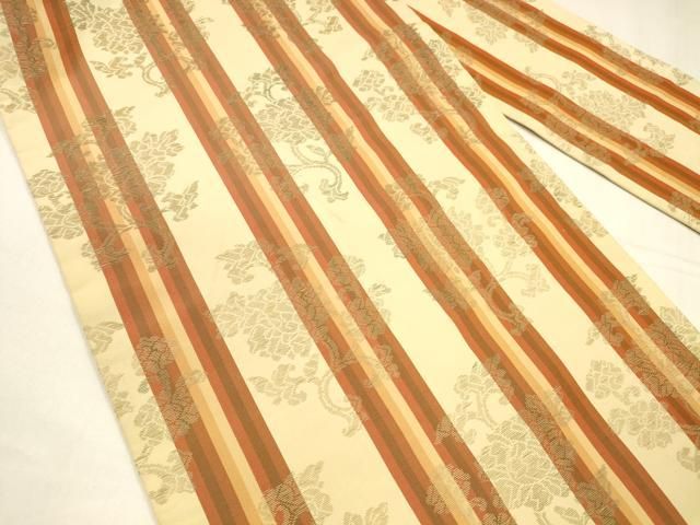 平和屋着物 九寸名古屋帯 草花間道 正絹 cm