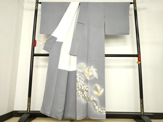 平和屋着物 訪問着 作家物 駒刺繍 松竹梅 暈し染め 金彩 正絹 ck