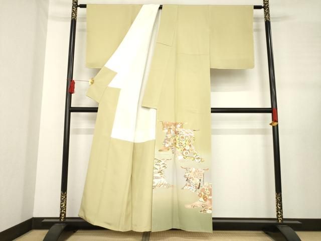 平和屋着物 訪問着 友禅 作家物 駒刺繍 几帳文 暈し染め 金彩 正絹 ck