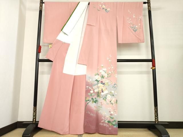平和屋着物 訪問着 友禅 作家物 地紙人物花文 暈し染め 正絹 ck