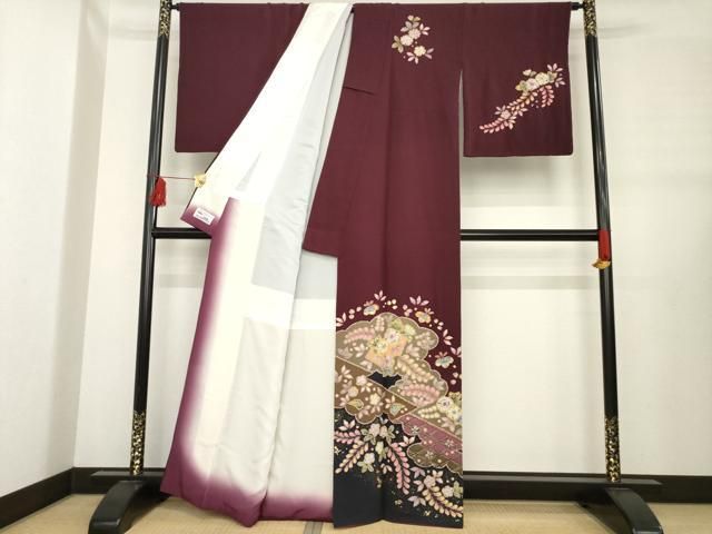 平和屋着物 越後十日町の一流染匠 桐屋 翠山工房 訪問着 辻が花 舞花文 やまと誂製 正絹 ck