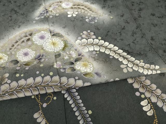  平和屋着物 訪問着 辻が花 舞花文 暈し染め 正絹 ck 訪問着 付け下げ 着物